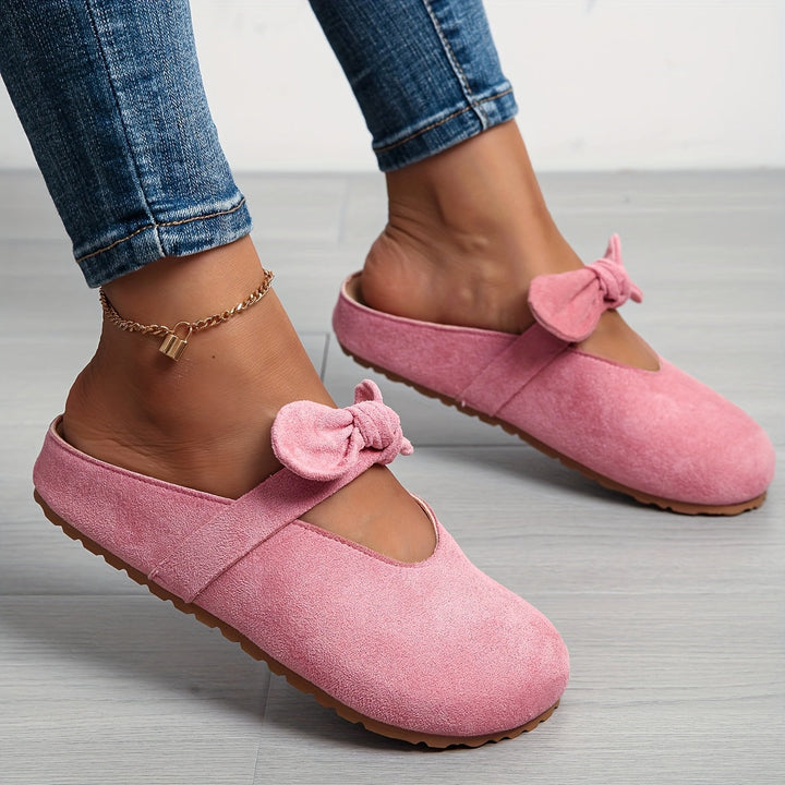 Whitney | Soft Bow Slip-On Mules