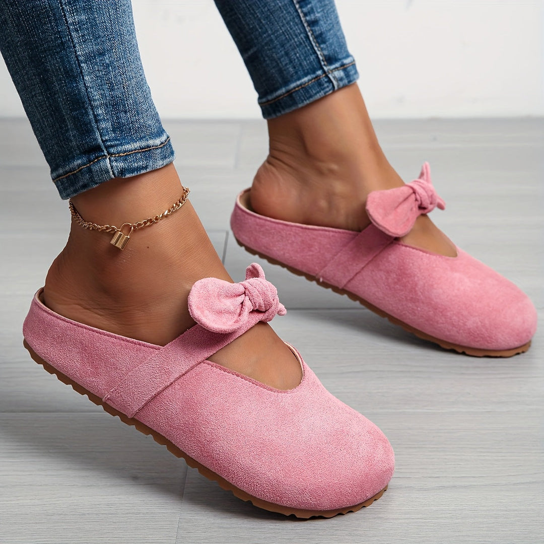 Whitney | Soft Bow Slip-On Mules