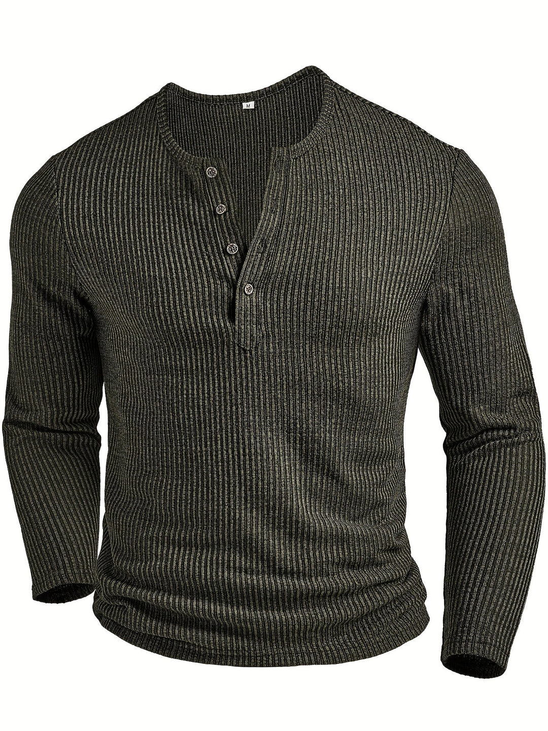Griffin | Textured Ribbed Henley Shirt