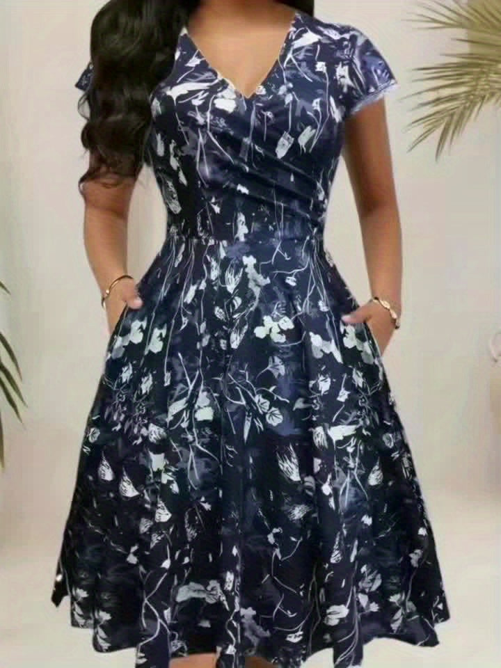 Katherine | Floral A-Line Pocket Dress