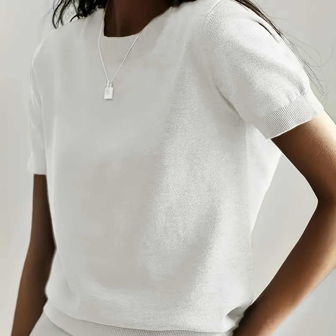 Harriet | Fine-Knit Short Sleeve Jumper