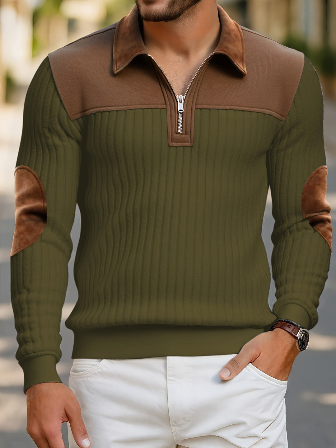 Roland | Two-Tone Quarter-Zip Pullover