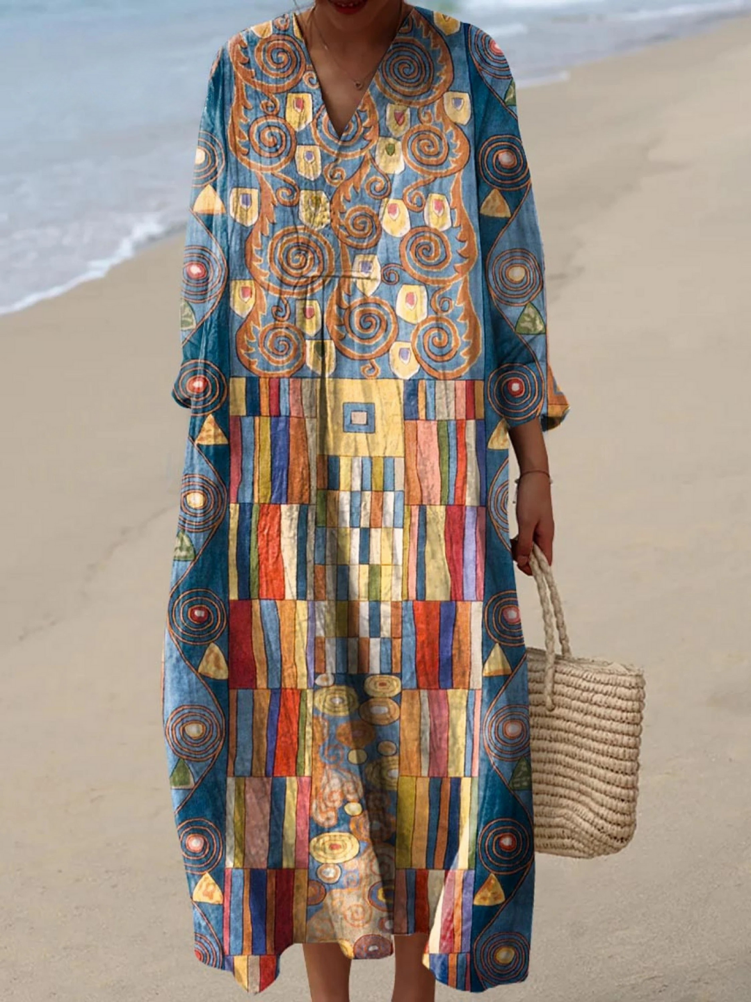 Isadora | Abstract Geometric Pattern Dress