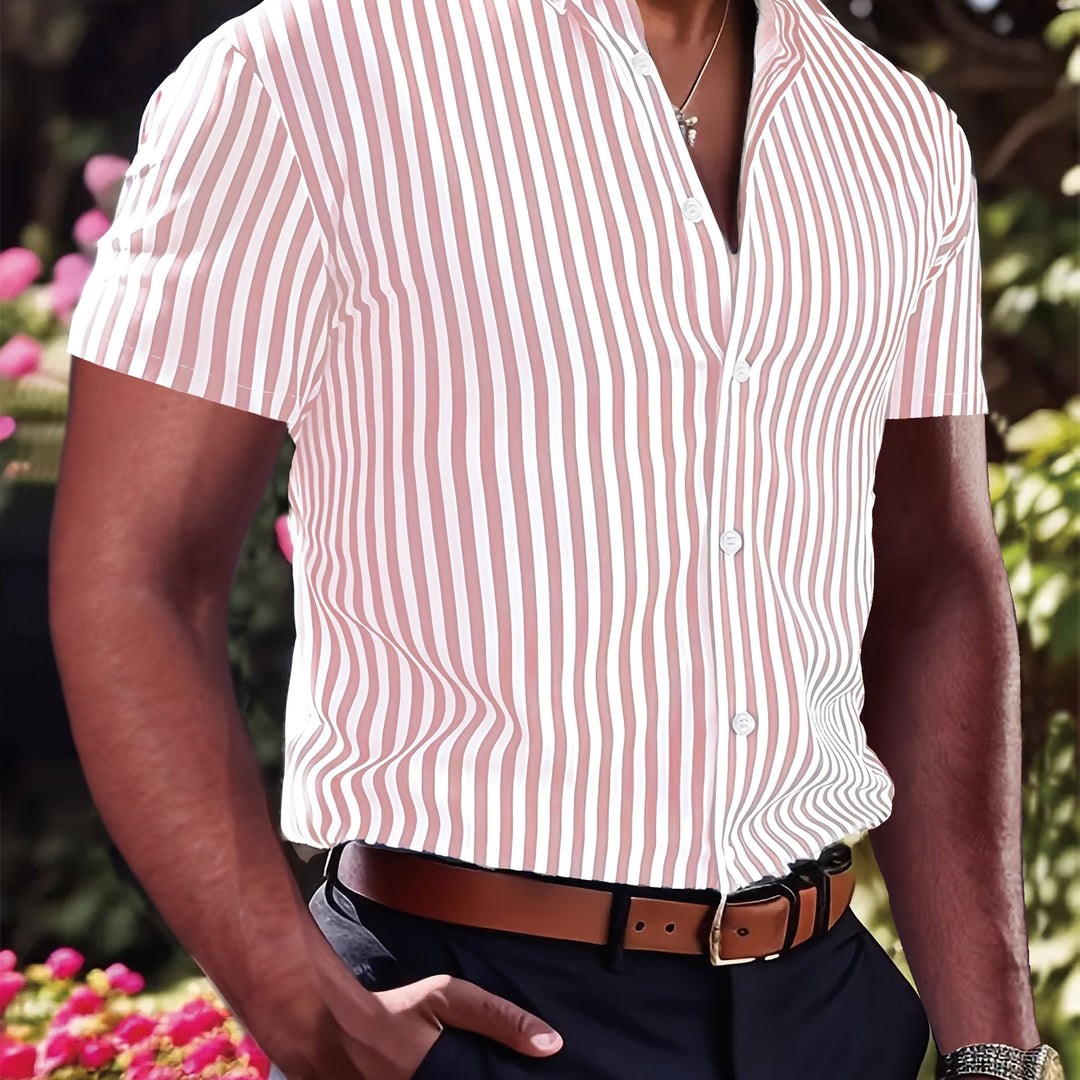 Grant | Refined Striped Short Sleeve Shirt