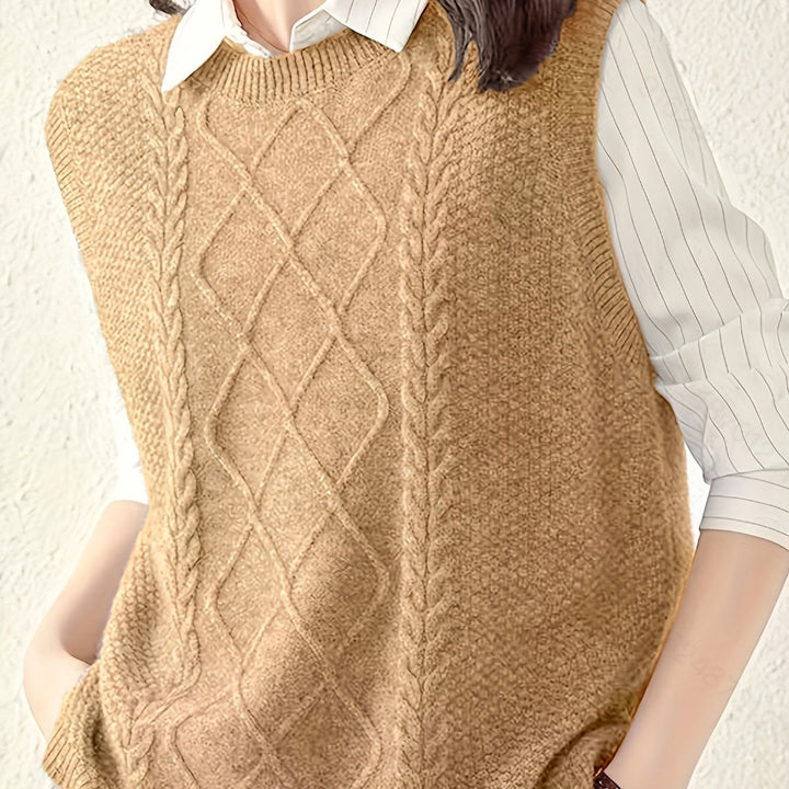 Brooke | Cable-Knit Jumper Vest