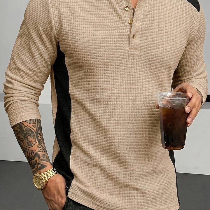 Curtis | Textured Long-Sleeve Henley