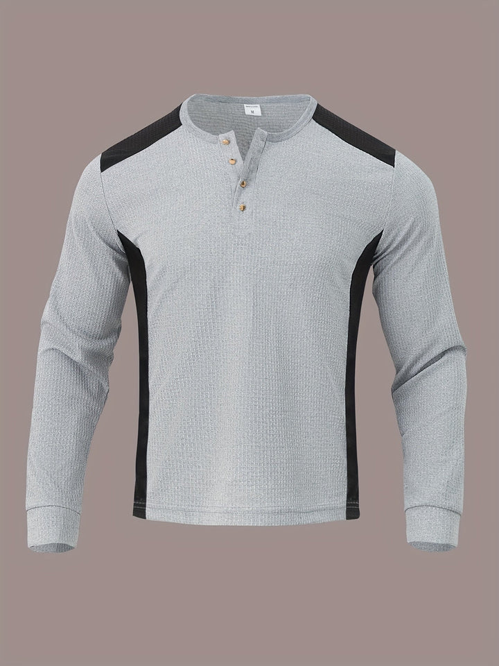 Curtis | Textured Long-Sleeve Henley