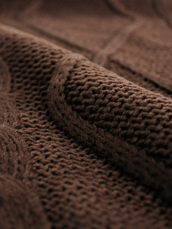 Cora | Cozy Cable-Knit V-Neck Jumper Vest