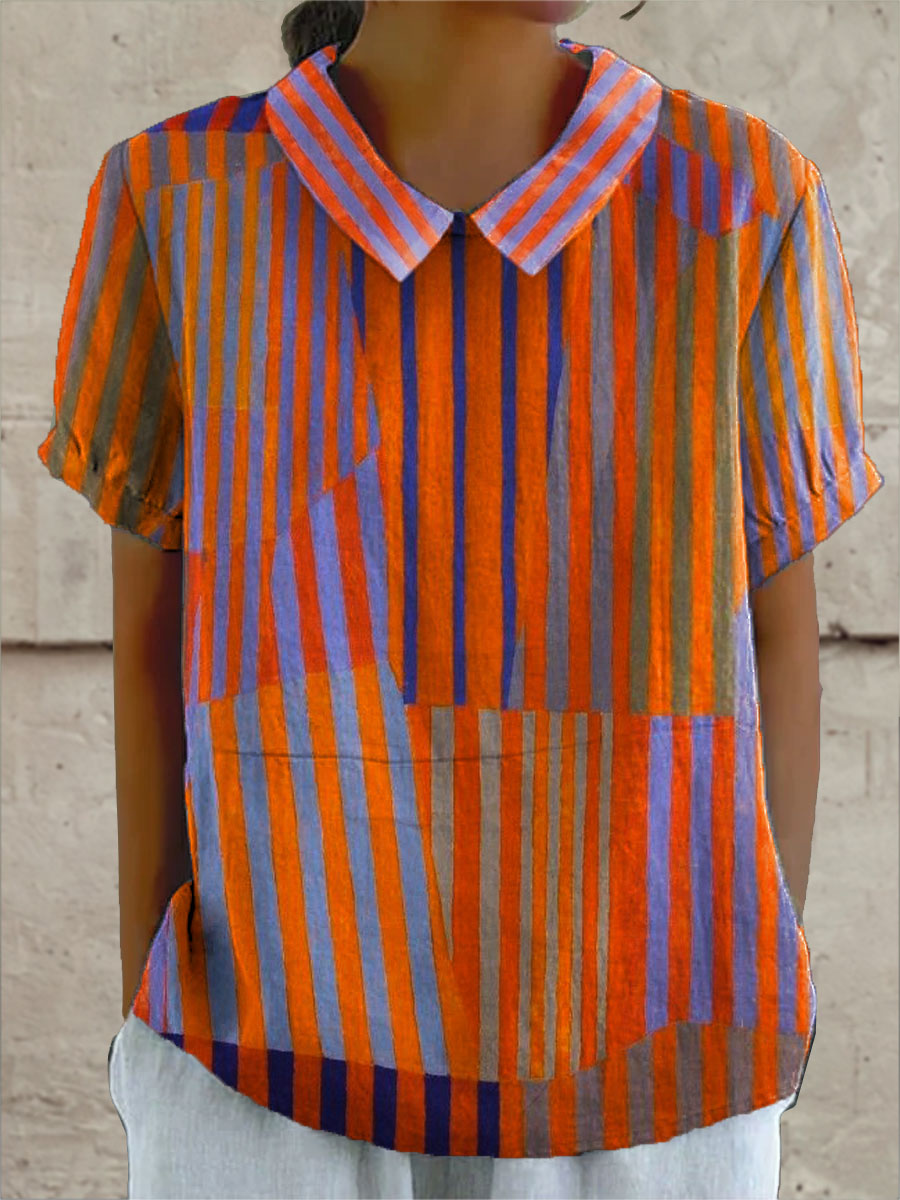 Lauren | Stylish Geometric Striped Shirt
