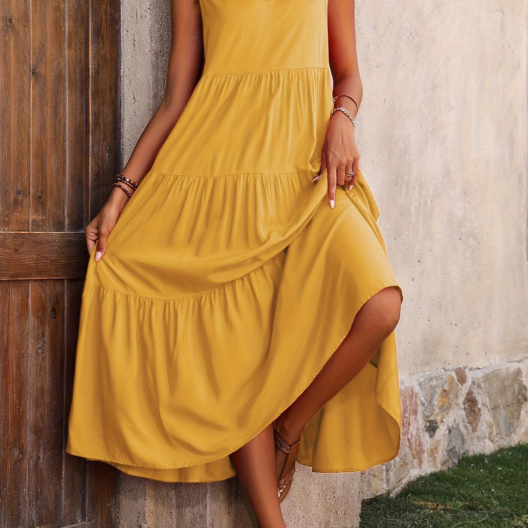 Rosalyn | Tiered Sleeveless Maxi Dress