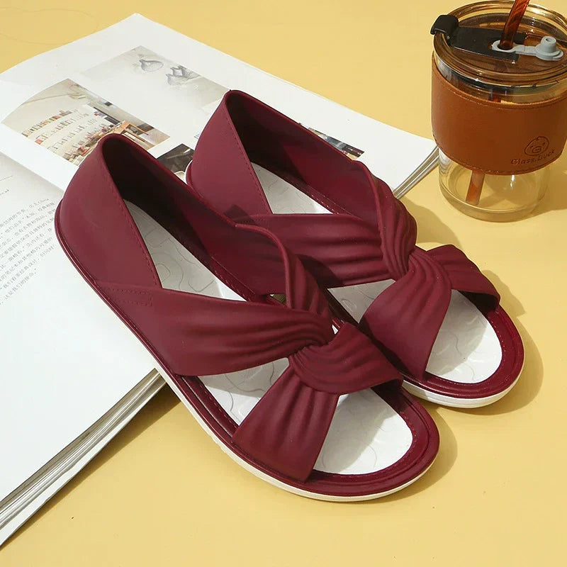 Elena | Cushioned Cross-Strap Sandals