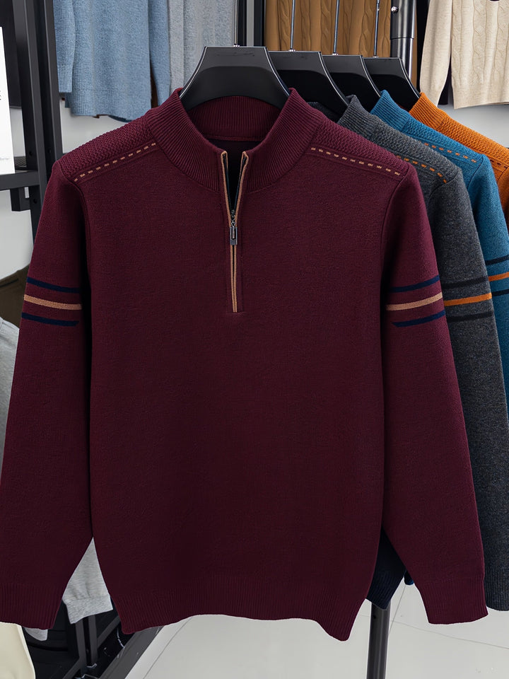 Nathan | Half-Zip Mock Neck Jumper