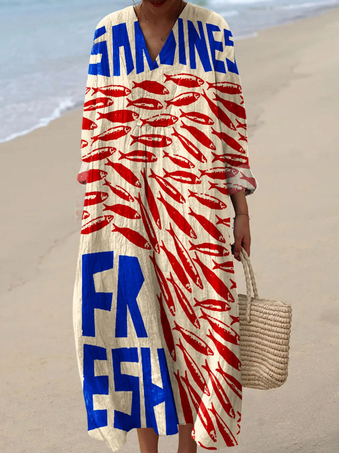 Clementine | Vintage Fish Sardines Art Dress