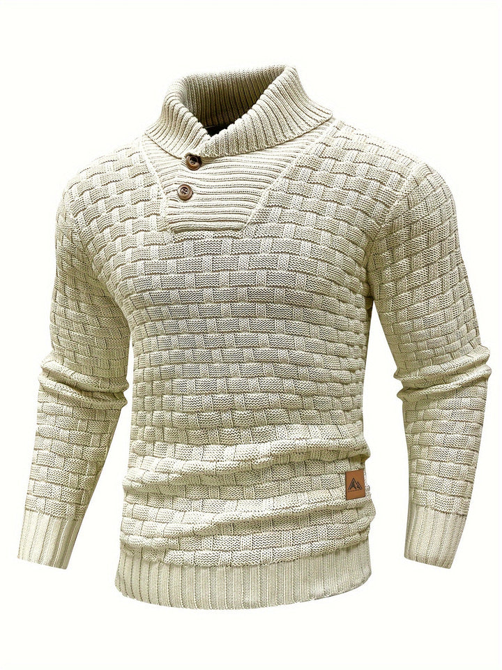Alistair | Textured Shawl-Collar Jumper