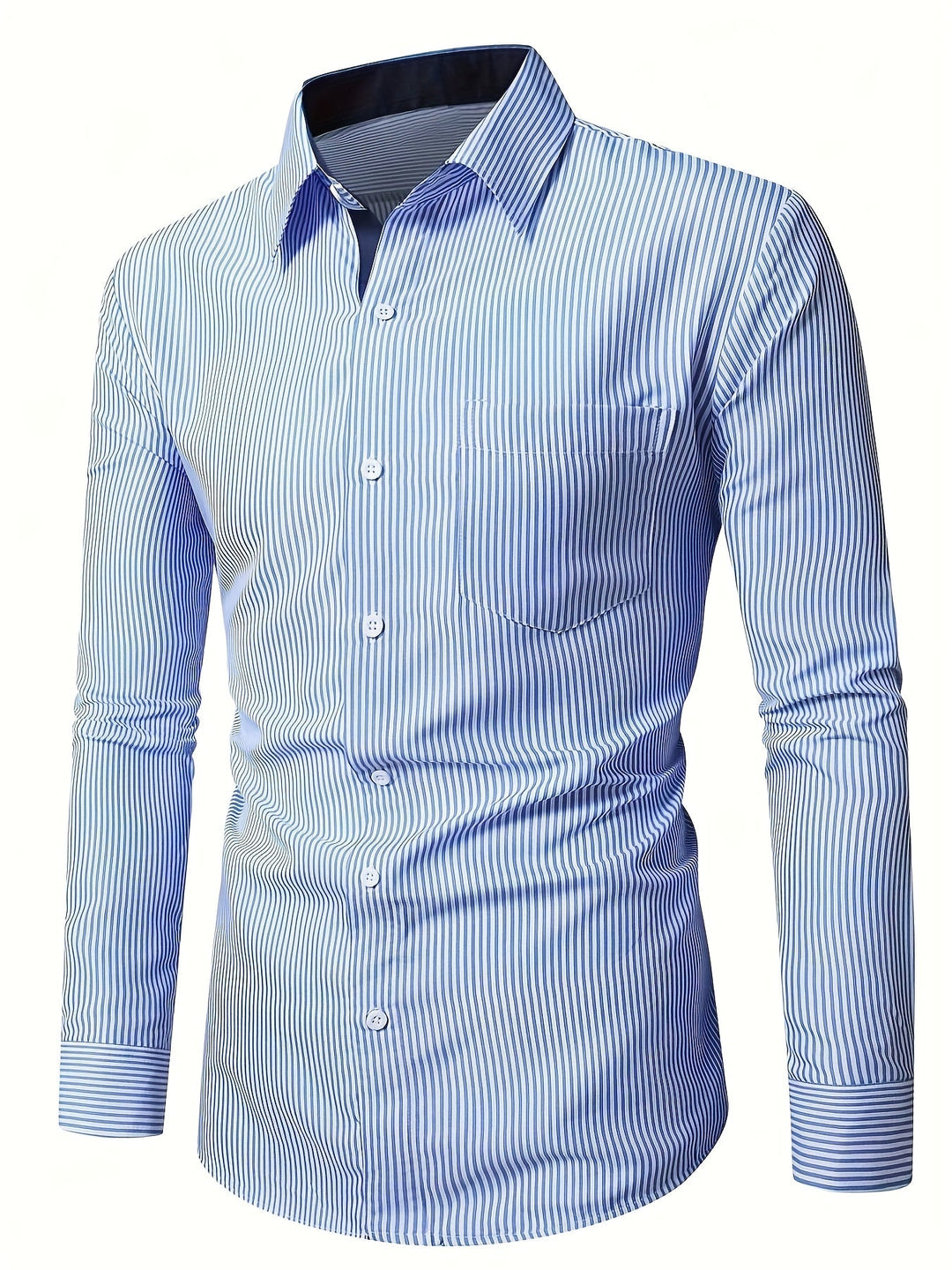 Desmond | Refined Striped Long Sleeve Shirt