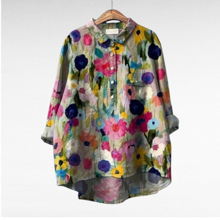 Leslie | Stylish Multicolour Floral Blouse