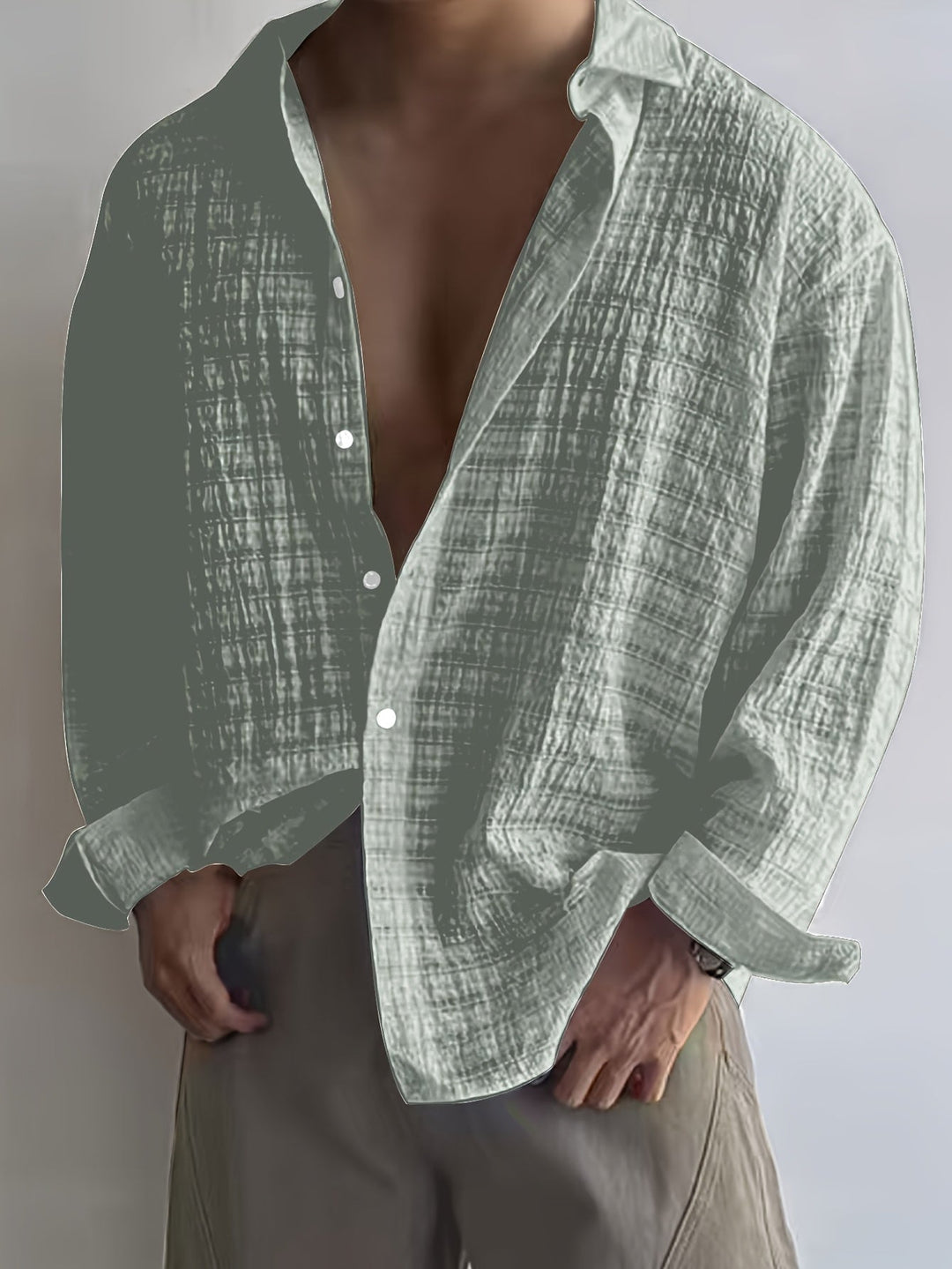 Rafael | Relaxed Textured Long-Sleeve Shirt