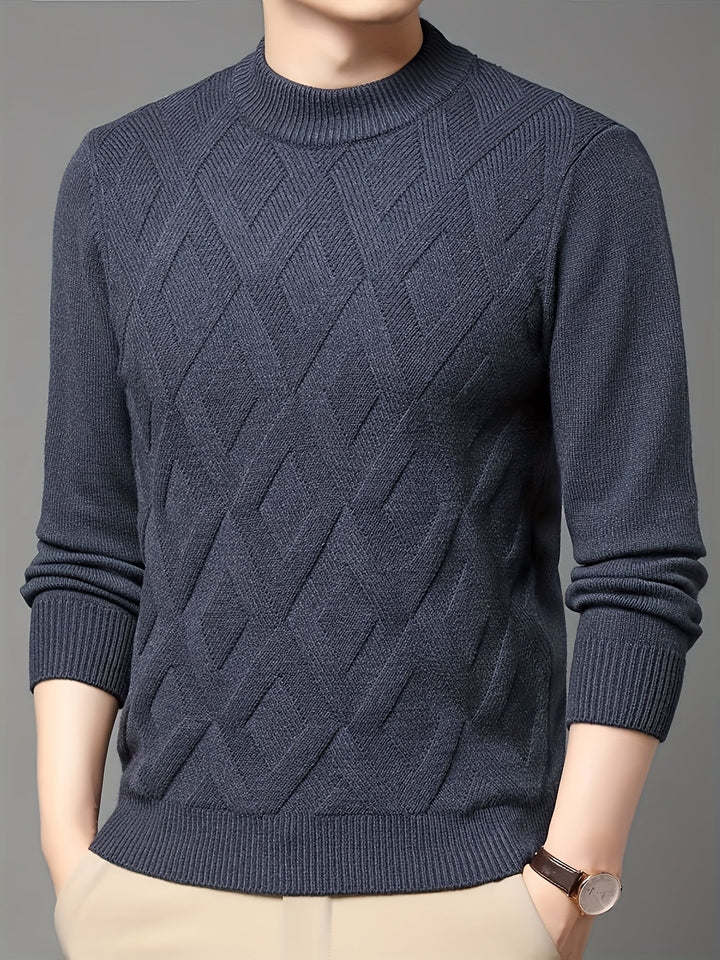 Ellis | Textured Mock-Neck Jumper