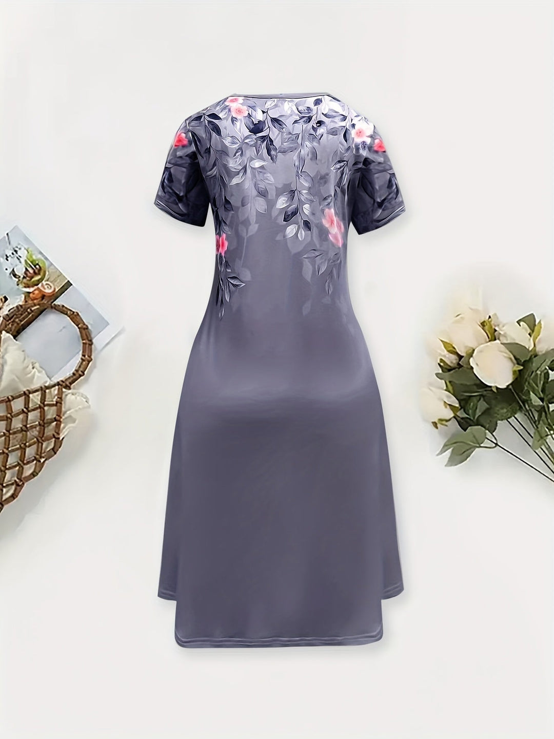 Marjorie | Graceful Floral A-Line Dress