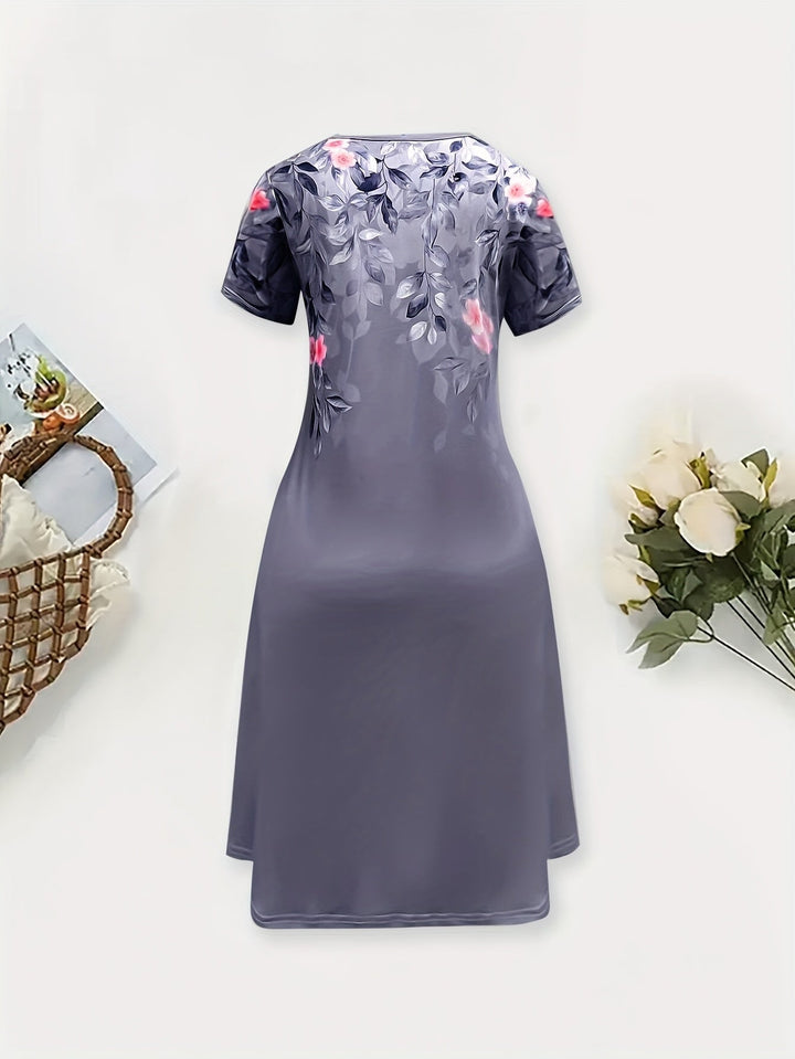 Marjorie | Graceful Floral A-Line Dress
