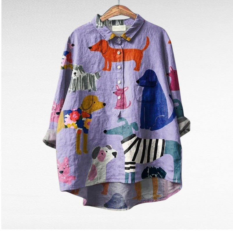 Deanna | Casual Long Sleeve Printed Blouse
