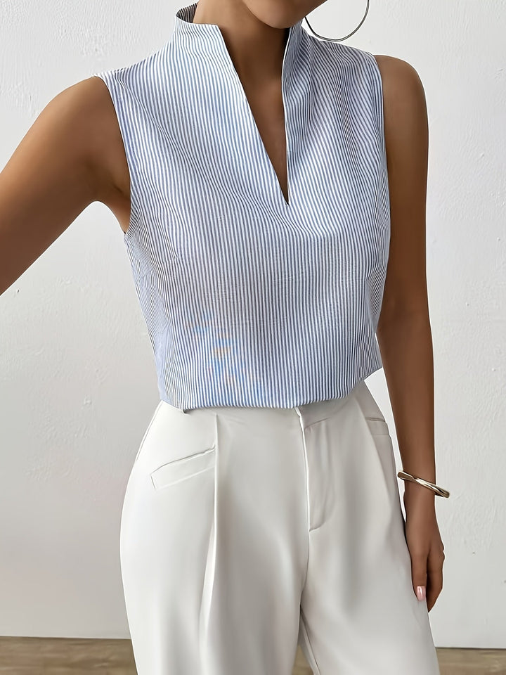 Adeline | Refined Sleeveless V-Neck Top