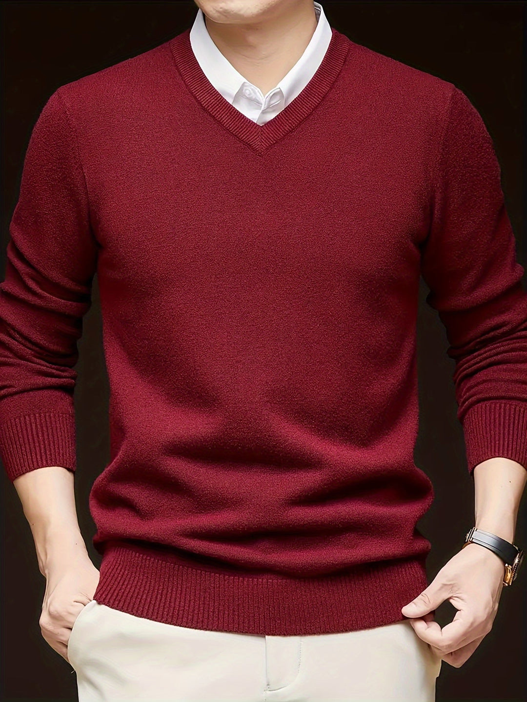 Hugh | Refined V-Neck Jumper