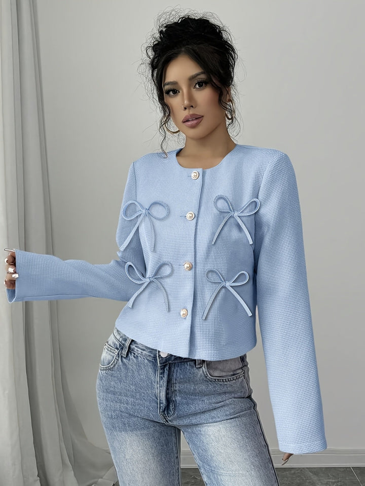 Odette | Bow-Detail Cropped Jacket