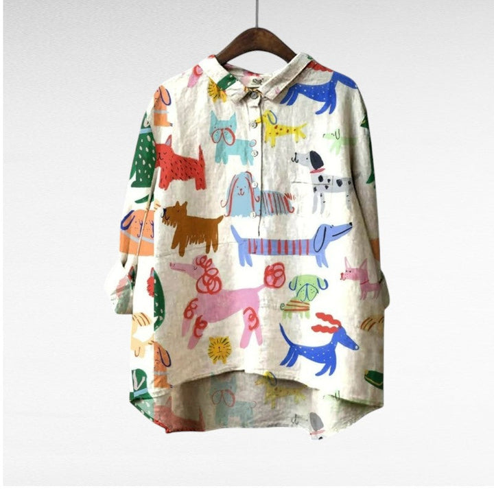 Deanna | Casual Long Sleeve Printed Blouse