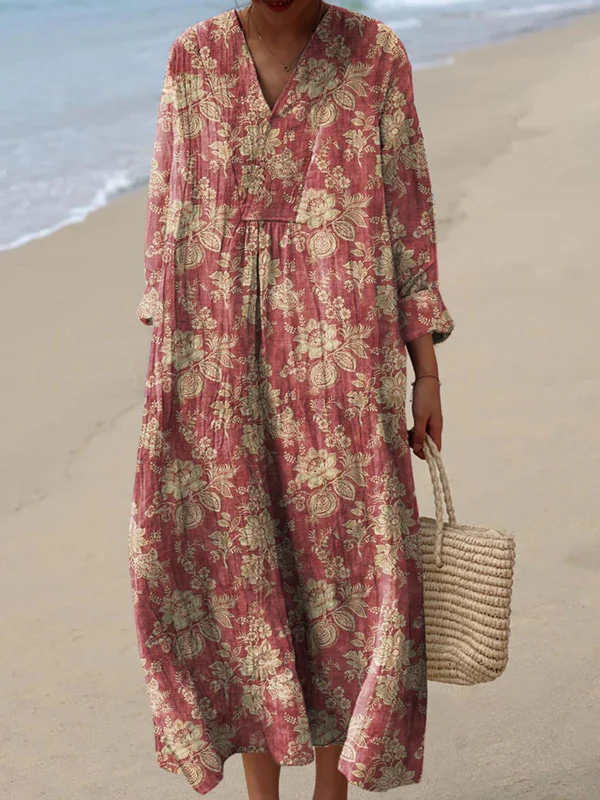 Beatrice | Vintage Floral Art Print Dress