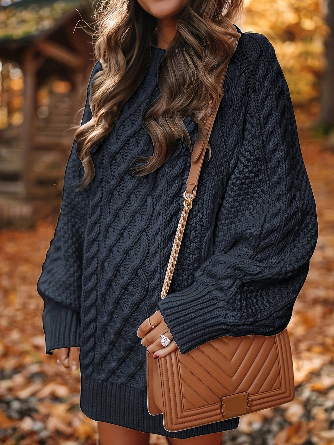 Renee | Cozy Cable-Knit Jumper Dress