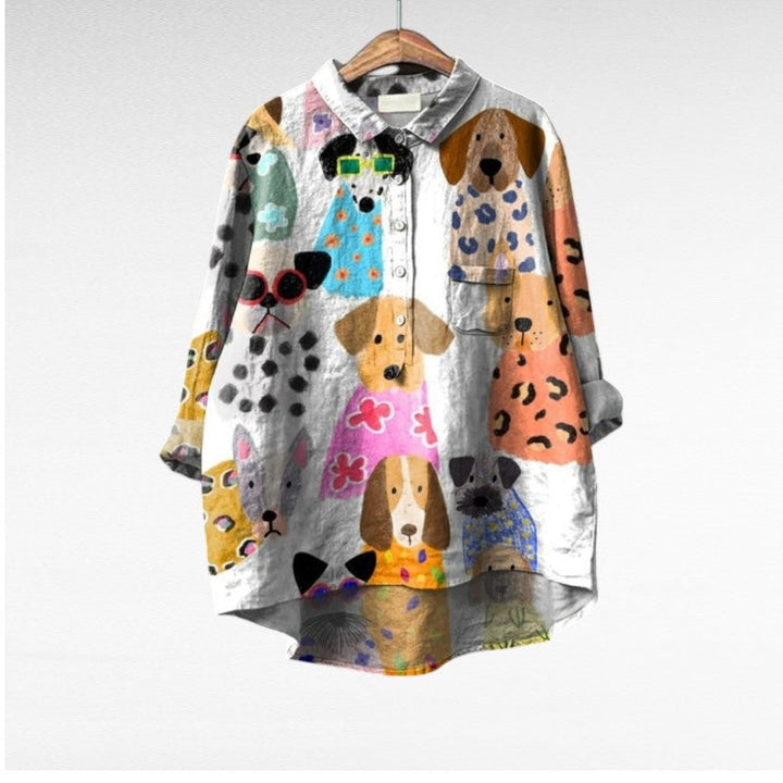 Deanna | Casual Long Sleeve Printed Blouse