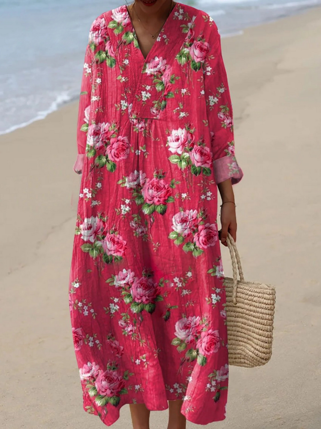 Isobel | Vintage Floral Art Print Casual Dress