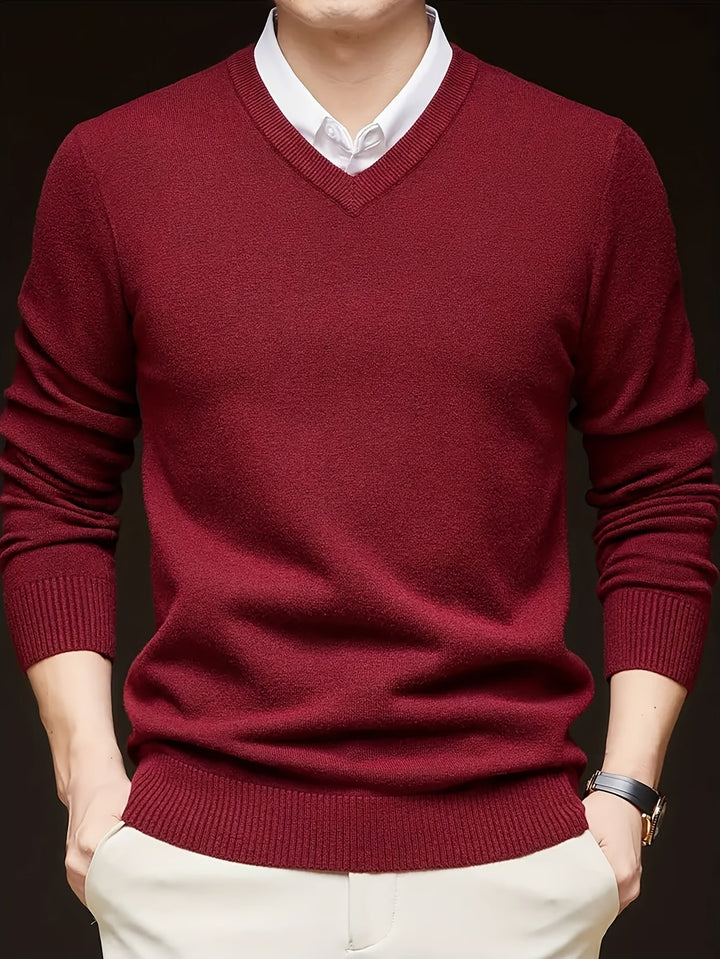 Hugh | Refined V-Neck Jumper