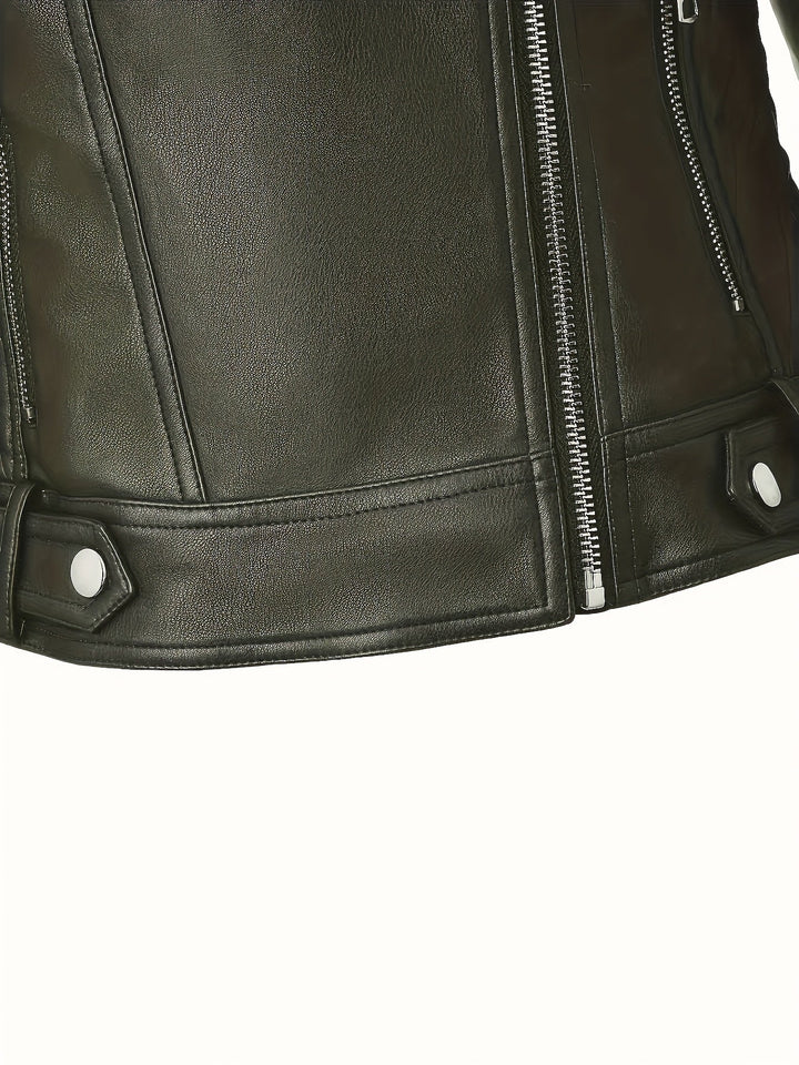 Mabel | Sculpted Zip-Front Moto Jacket