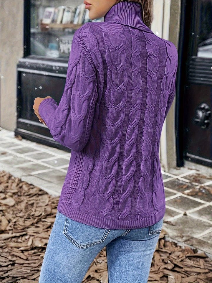 Celeste | Cozy Cable-Knit Turtleneck Jumper