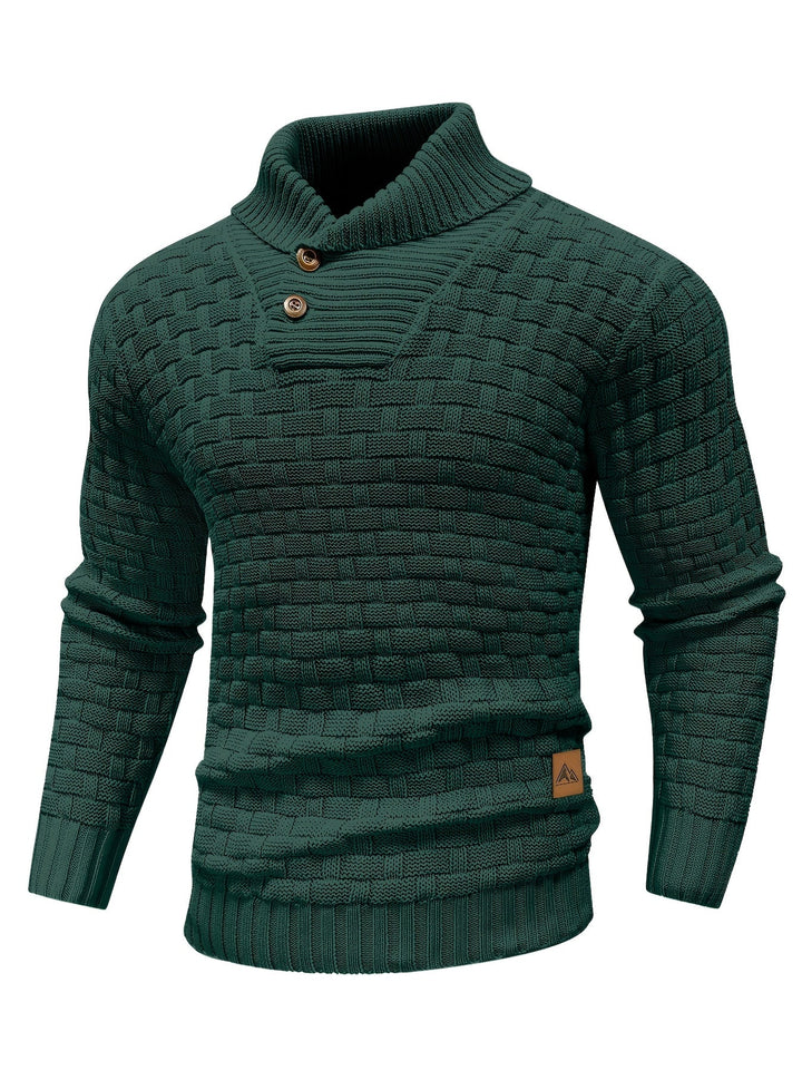 Alistair | Textured Shawl-Collar Jumper