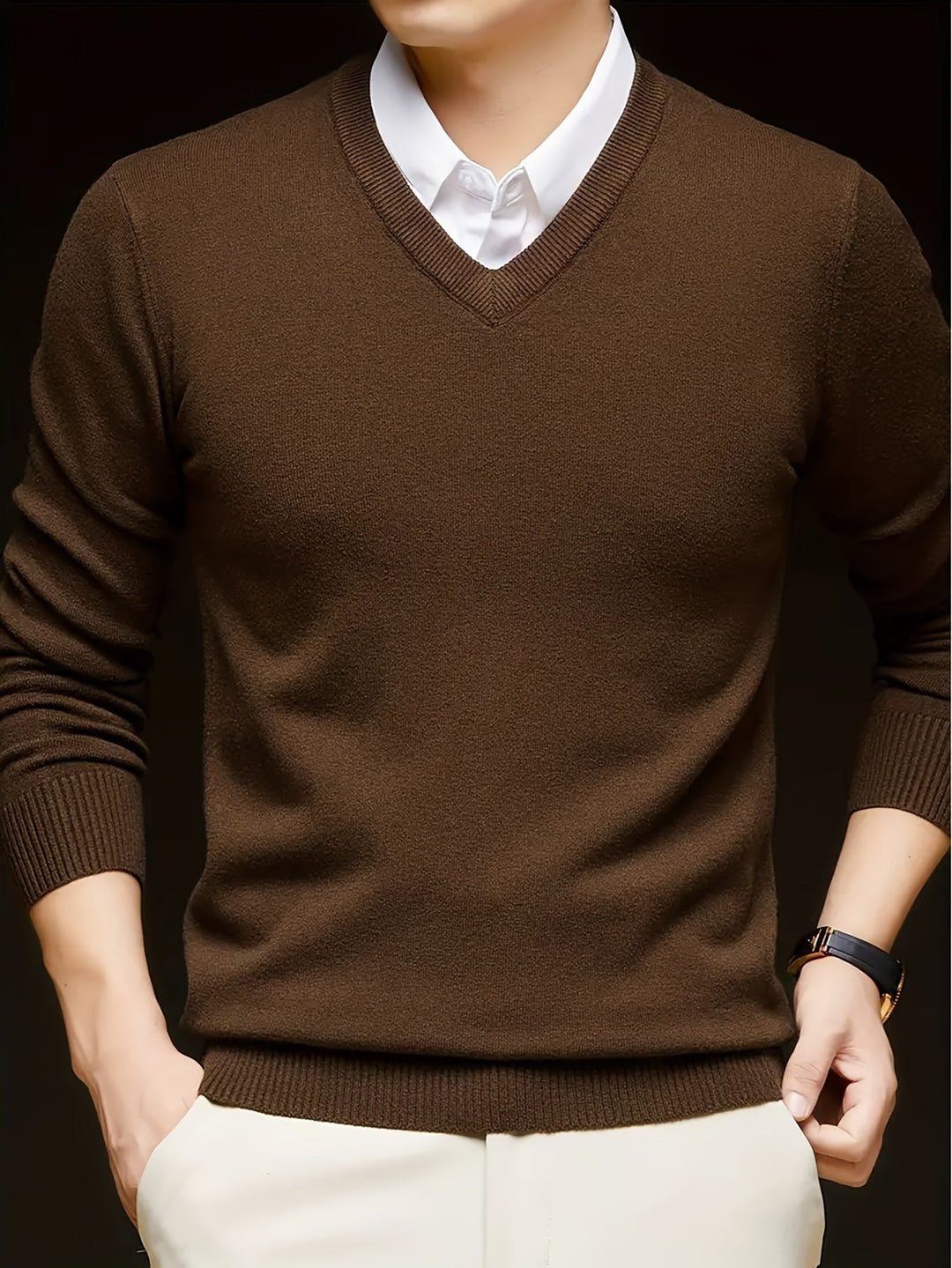 Hugh | Refined V-Neck Jumper