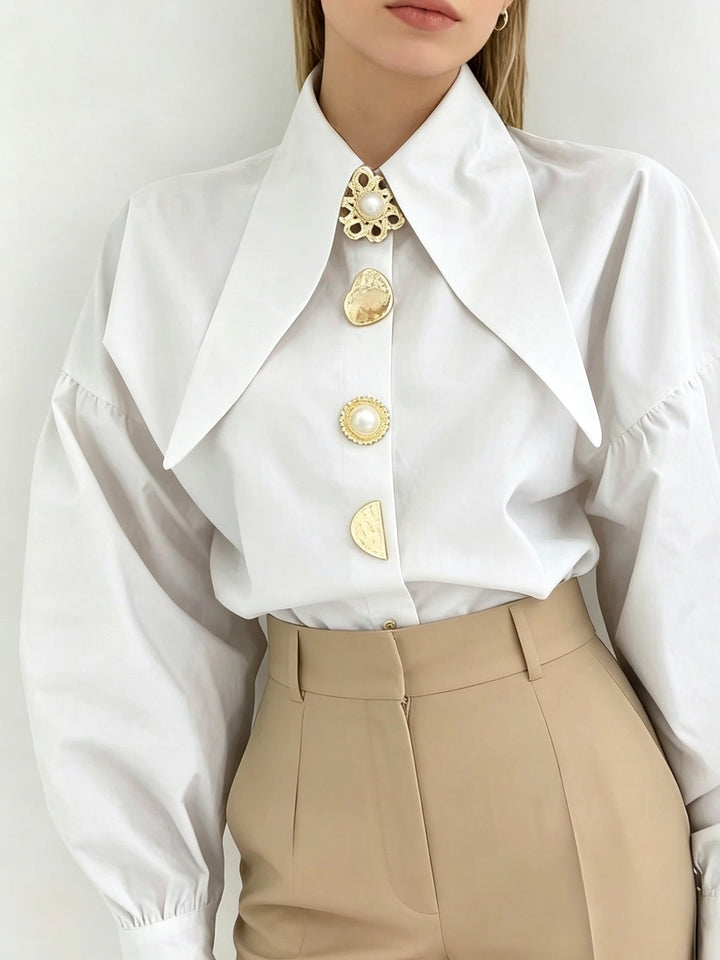Lucille | Statement Collar Blouse