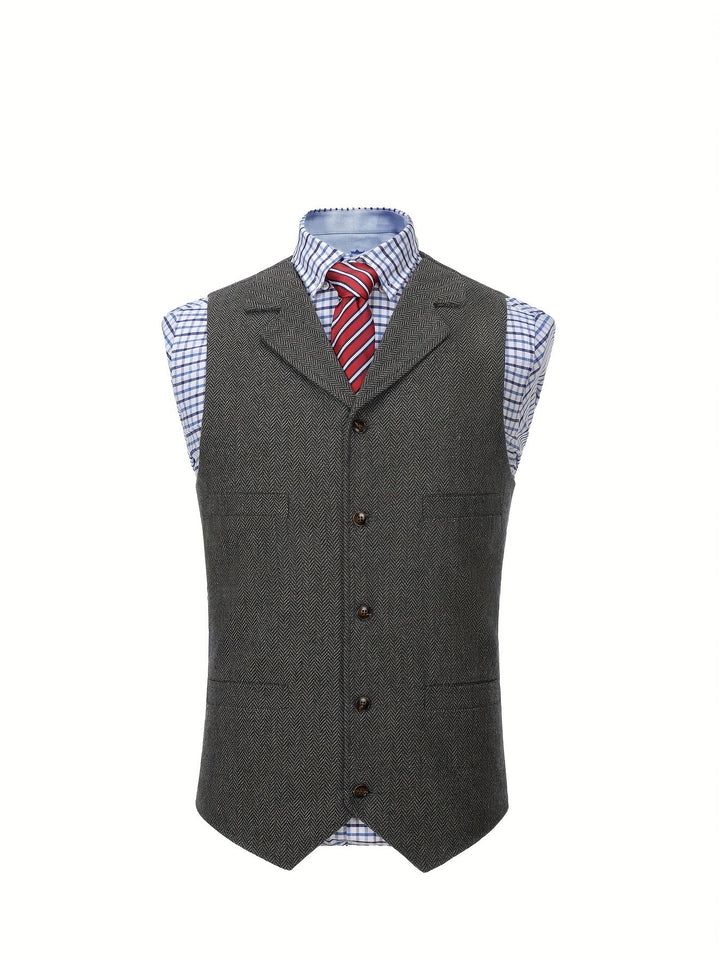 Colton | Heritage Herringbone Vest
