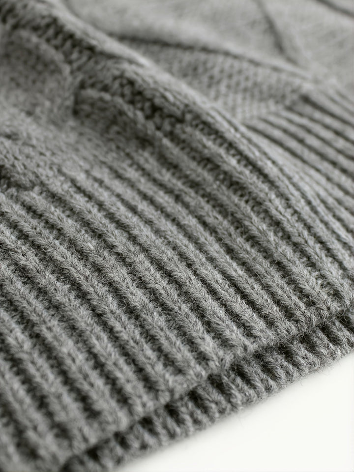 Cora | Cozy Cable-Knit V-Neck Jumper Vest