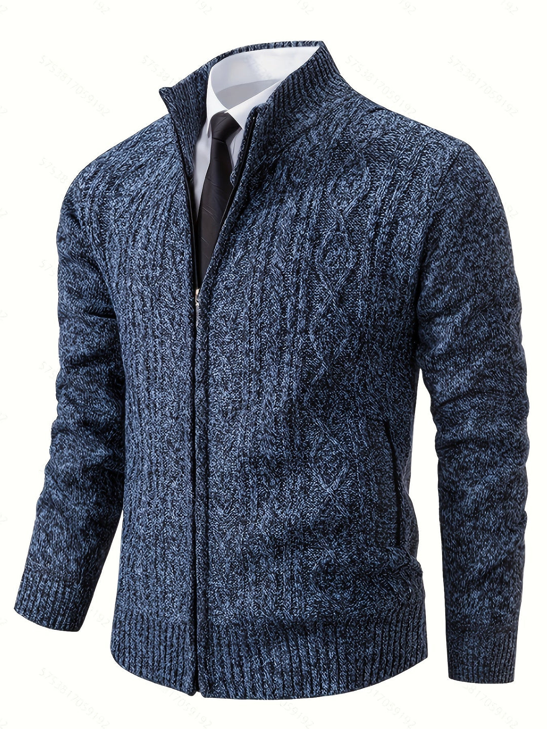 Walter | Textured Full-Zip Cardigan