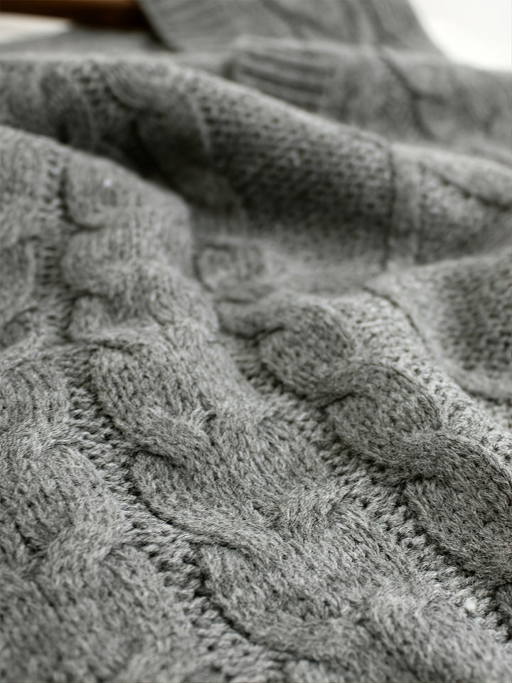 Cora | Cozy Cable-Knit V-Neck Jumper Vest