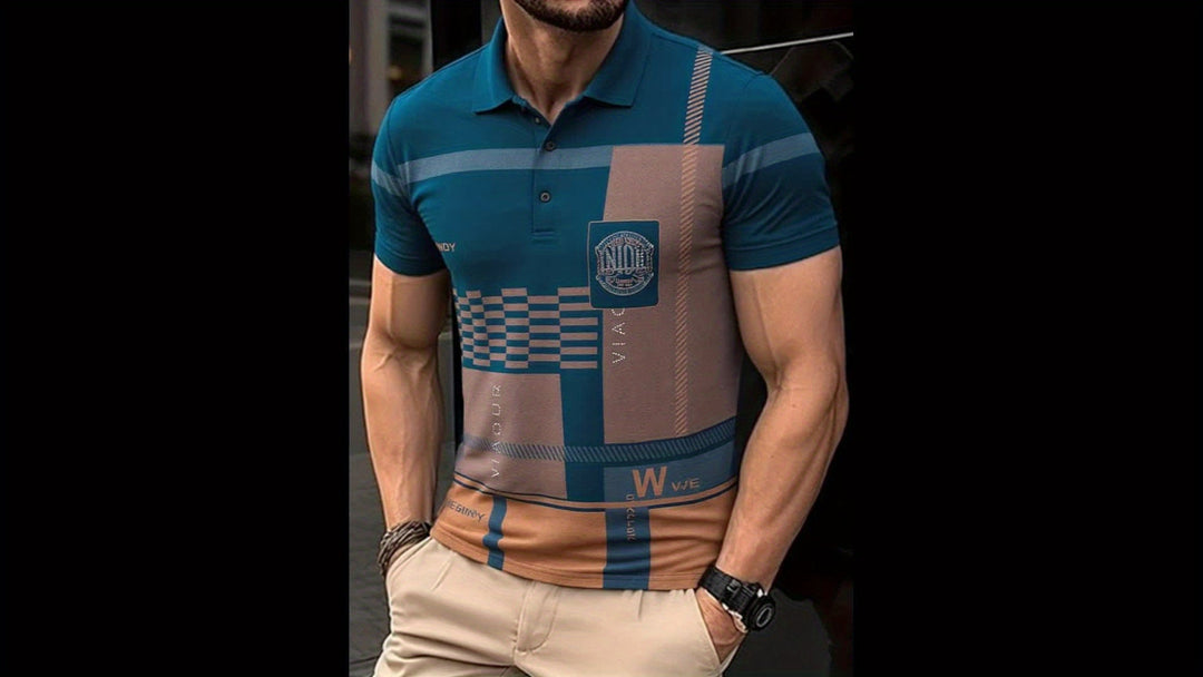 Nathaniel | Refined colourblock Polo Shirt