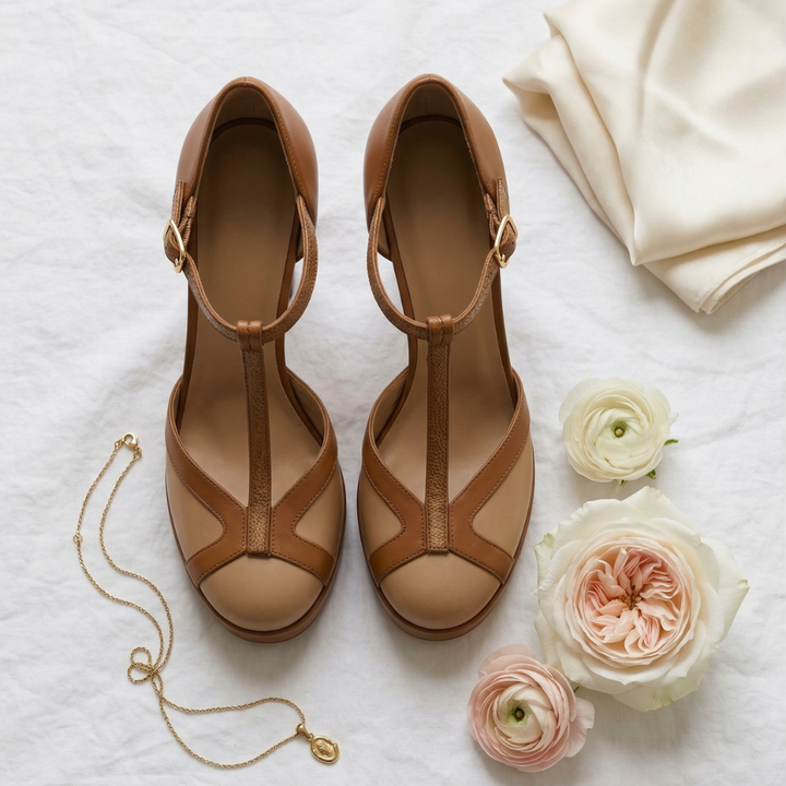 Nadia | Sophisticated Retro Close Toe Heels