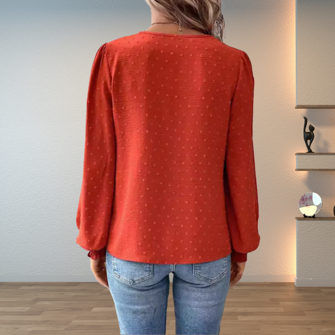 Marlene | Elegant Lace-Trim Blouse