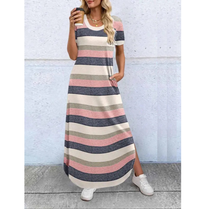 Kaylee | Casual Summer Round Neck Maxi Dress