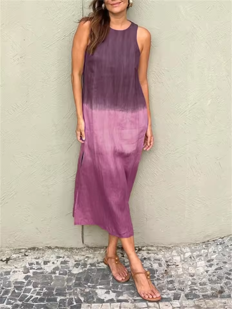 Katie | Sleeveless Round Neck Summer Dress