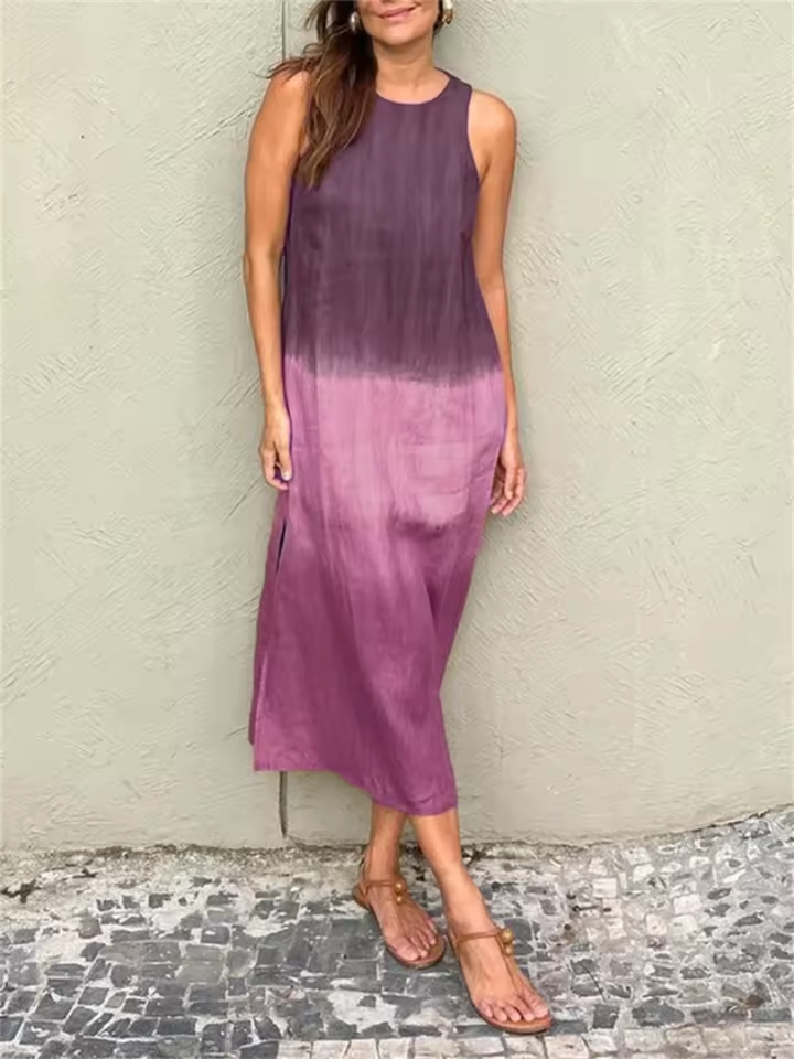 Katie | Sleeveless Round Neck Summer Dress