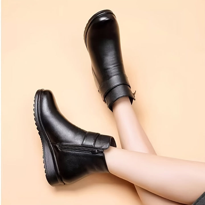 Bernadette | Cozy Buckle Ankle Boots
